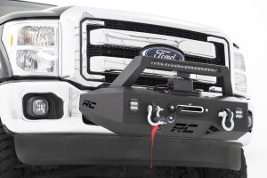 Ford F-250 Super Duty Winch Mount Kit - Rough Country - EXO - Black - '11-'16 Ford F-250 Super Duty Winch Mount Kit - Rough Country - EXO - Black - '11-'16